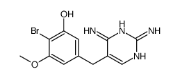 2-bromo-5-[(2,4-diaminopyrimidin-5-yl)methyl]-3-methoxyphenol结构式