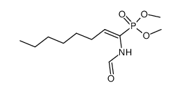 E-N-<1-(dimethoxyphosphoryl)-1-octenyl>formamide结构式