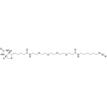 Biotin-PEG4-Amide-C6-Azide结构式
