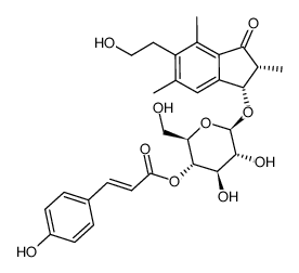(2R,3S)-pterosin C 3-O-β-(4'-p-coumaroyl)-glucopyranoside Structure