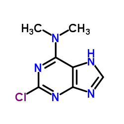 2-氯-N,N-二甲基-9h-嘌呤-6-胺结构式