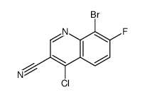 8-BROMO-4-CHLORO-7-FLUORO-QUINOLINE-3-CARBONITRILE Structure