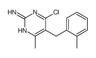 4-氯-6-甲基-5-(2-甲基苄基)嘧啶-2-胺结构式