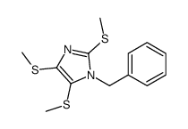 1-benzyl-2,4,5-tris(methylsulfanyl)imidazole Structure