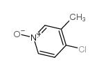 4-氯-3-甲基吡啶-1-氧化物结构式