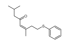(Z)-2,6-dimethyl-8-(phenylthio)oct-5-en-4-one结构式