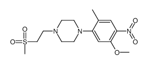 1-(5-甲氧基-2-甲基-4-硝基苯基)-4-(2-(甲基磺酰基)乙基)哌嗪结构式