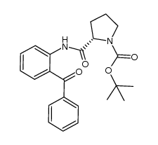 (S)-2-[N-(N'-Boc-prolyl)amino]benzophenone结构式