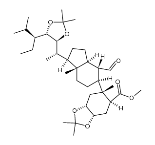 methyl (2R,3S,22S,23S)-2,3,22,23-di-isopropylidenedioxy-7-oxo-6,7-seco-5α-stigmastan-6-oate结构式