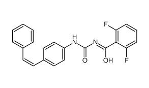 2,6-difluoro-N-[[4-[(E)-2-phenylethenyl]phenyl]carbamoyl]benzamide Structure