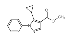 5-环丙基-1-苯基吡唑-4-羧酸甲酯结构式