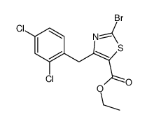 ethyl 2-bromo-4-[(2,4-dichlorophenyl)methyl]-1,3-thiazole-5-carboxylate Structure