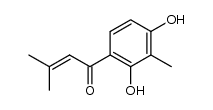1-(2,4-dihydroxy-3-methylphenyl)-3-methylbut-2-en-1-one Structure