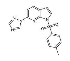 1-tosyl-6-(1H-1,2,4-triazol-1-yl)-1H-pyrrolo[2,3-b]pyridine Structure