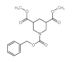 1-Benzyl 3,5-dimethyl piperidin-1,3,5-tricarboxylate Structure