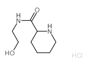 N-(2-Hydroxyethyl)-2-piperidinecarboxamide hydrochloride Structure