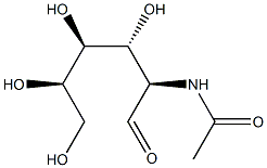 2-(乙酰氨基)-2-脱氧-D-葡萄糖(碳-13标记)结构式