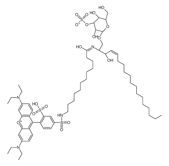N-lissamine rhodaminyl-(12-aminododecanoyl)cerebroside 3-sulfate Structure