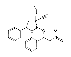 2-(2-nitro-1-phenylethoxy)-5-phenyltetrahydro-1,2-oxazole-3,3-dicarbonitrile结构式
