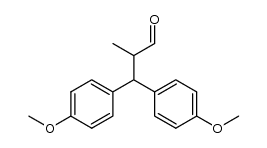 3,3-bis(4-methoxyphenyl)-2-methylpropanal结构式