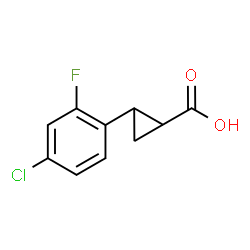 trans-2-(4-chloro-2-fluorophenyl)cyclopropane-1-carboxylic acid Structure