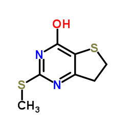 2-(甲基硫代)-6,7-二氢噻吩并[3,2-d]嘧啶-4-醇结构式