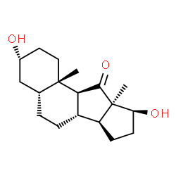 (13α)-3α,17β-Dihydroxy-C-nor-5β-androstan-11-one Structure