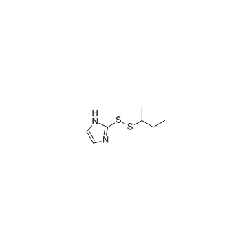 2-(仲丁基二硫基)-1H-咪唑结构式