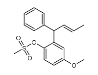 4-methoxy-2-(1-phenylbut-2-en-1-yl)phenyl methanesulfonate结构式