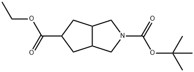 2-叔丁基 5-乙基八氢环戊[C]吡咯-2,5-二羧酸酯结构式