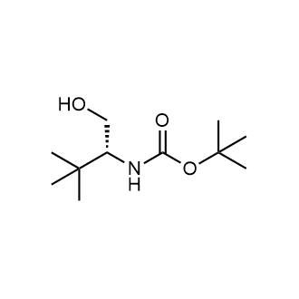 (R)-(1-羟基-3,3-二甲基丁-2-基)氨基甲酸叔丁酯结构式
