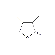 2,3-二甲基-2,4-戊二烯-4-内酯结构式