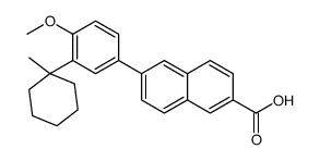 6-[4-methoxy-3-(1-methylcyclohexyl)phenyl]naphthalene-2-carboxylic acid结构式