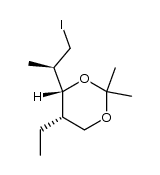 (4R,5S)-5-ethyl-4-((R)-1-iodopropan-2-yl)-2,2-dimethyl-1,3-dioxane结构式