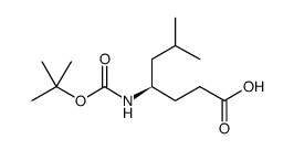 (R)-4-((tert-Butoxycarbonyl)amino)-6-methylheptanoic acid Structure