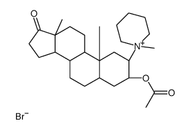 (2β,3α,5α,8ξ,9ξ,14ξ)-3-Acetoxy-2-(1-methyl-1-piperidiniumyl)-17-o xoandrostane bromide结构式