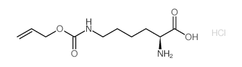 (S)-6-(((Allyloxy)carbonyl)amino)-2-aminohexanoic acid hydrochloride Structure