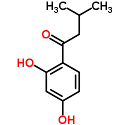 1-丁酮,1-(2,4-二羟基苯基)-3-甲基-结构式