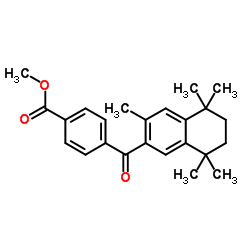 Methyl 4-[(5,6,7,8-tetrahydro-3,5,5,8,8-pentamethyl-2-naphthalenyl)carbonyl]benzoate Structure