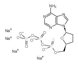 2',3'-dideoxyadenosine-5'-o-(1-thiotriphosphate) sodium salt Structure