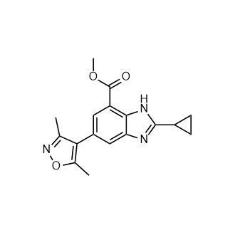 Methyl 2-cyclopropyl-5-(3,5-dimethylisoxazol-4-yl)-1H-benzo[d]imidazole-7-carboxylate Structure