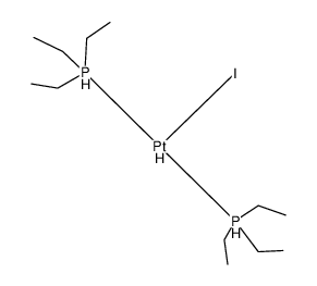trans-hydridoiodobis(triethylphosphine)platinum(II)结构式