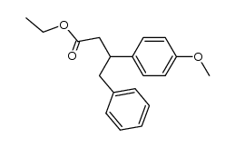 ethyl 3-(4-methoxyphenyl)-4-phenylbutanoate结构式