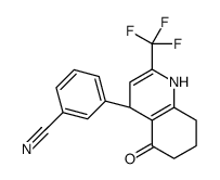 3-[(4S)-5-氧代-2-(三氟甲基)-1,4,5,6,7,8-六氢喹啉-4-基]苯甲腈结构式