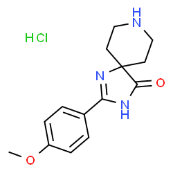 2-(4-Methoxyphenyl)-1,3,8-triazaspiro[4.5]dec-1-en-4-one hydrochloride Structure
