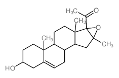 16Alpha,17Alpha-环氧-3β-羟基-16β-甲基孕甾-5-烯-20-酮结构式