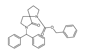 7-(二苯基甲基)-6-氧代-1,7-二氮杂螺[4.4]壬烷-1-羧酸苯基甲酯结构式