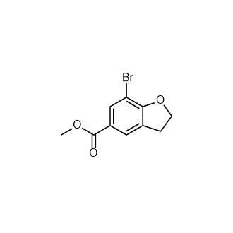 7-溴-2,3-二氢苯并呋喃-5-甲酸甲酯结构式