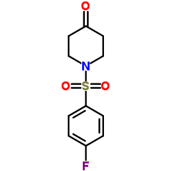 1-[(4-Fluorophenyl)sulfonyl]-4-piperidinone Structure