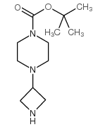 4-(氮杂环丁烷-3-基)哌嗪-1-羧酸叔丁酯结构式